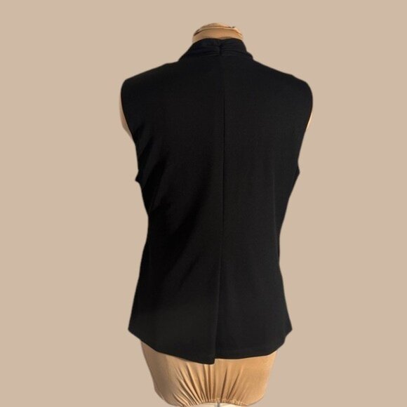 Donna Karen Black Label Faux Wrap Tank Size Large - Picture 6 of 7